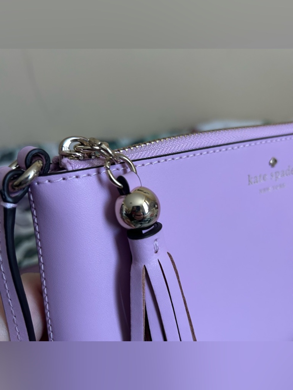 NWOT Kate Spade Lavender Leather Crossbody Bag - Picture 6 of 7